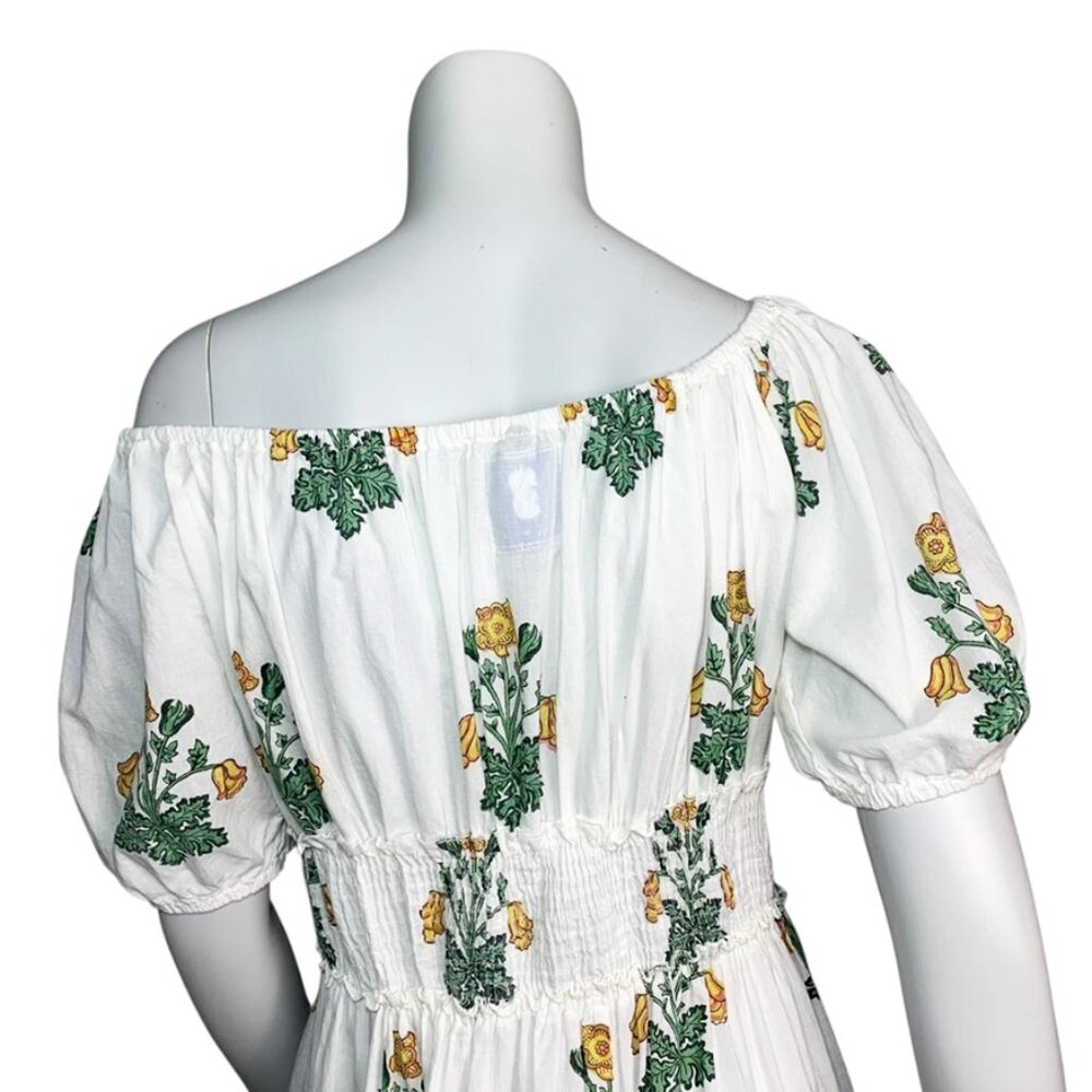 CJ LAING Daisy Midi Garden Girl Dress in Primrose Cotton Print - Picture 8 of 13